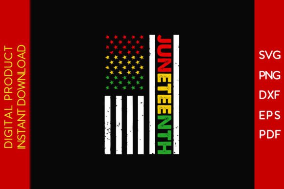 African American Flag Juneteenth Graphics for T-Shirt Designs