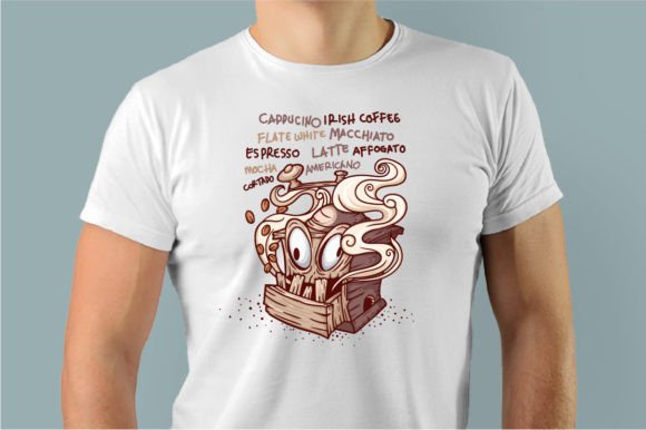 All About Coffee: A Design Asset for T-Shirt Graphics and Beyond
