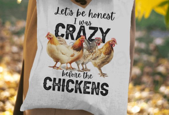 Crazy Chicken Lady PNG Graphics for T-Shirt Designs