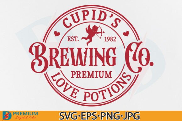 Cupid’s Brewing Co SVG & Valentine PNG Graphics