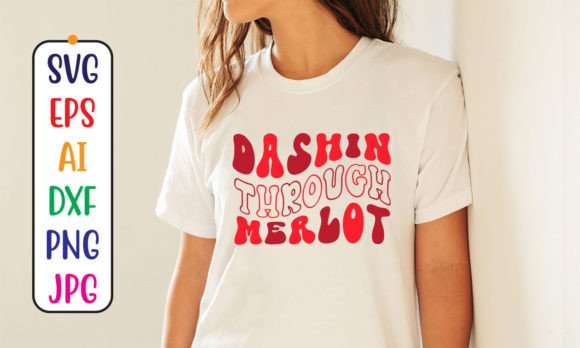 Dashin Through Merlot: A Retro SVG Graphic for T-Shirts & More