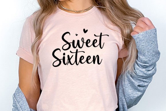 Sweet Sixteen SVG Graphics for T-Shirt Designs