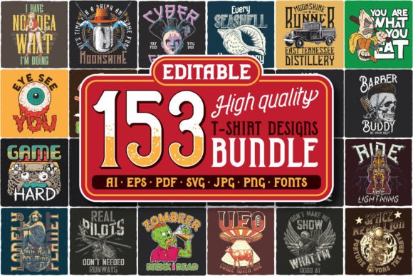 Unleashing Creativity with the 153 T-Shirt Graphics Bundle