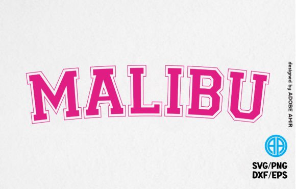 Varsity Pink Malibu T-Shirt Graphics for Lifestyle Branding