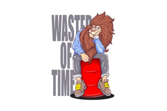 Wasted of the Time: A Bold Graphic for T-Shirt Designs